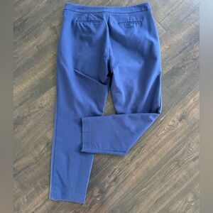 CHAUS Navy Blue Ankle Length Spandex Blend Classic Pants Side Zip Size 12‎